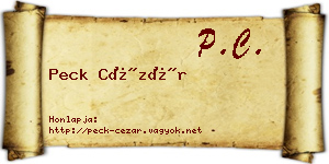 Peck Cézár névjegykártya
